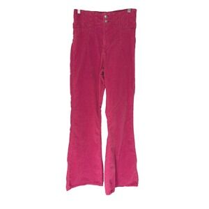 We the Free Jayde Cord Flare Jeans Pink High Rise Flare Festival‎ Barn Size 30